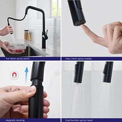 Timo Смеситель для кухни Saona 2386/03FL с выдвижной лейкой – фотография-8